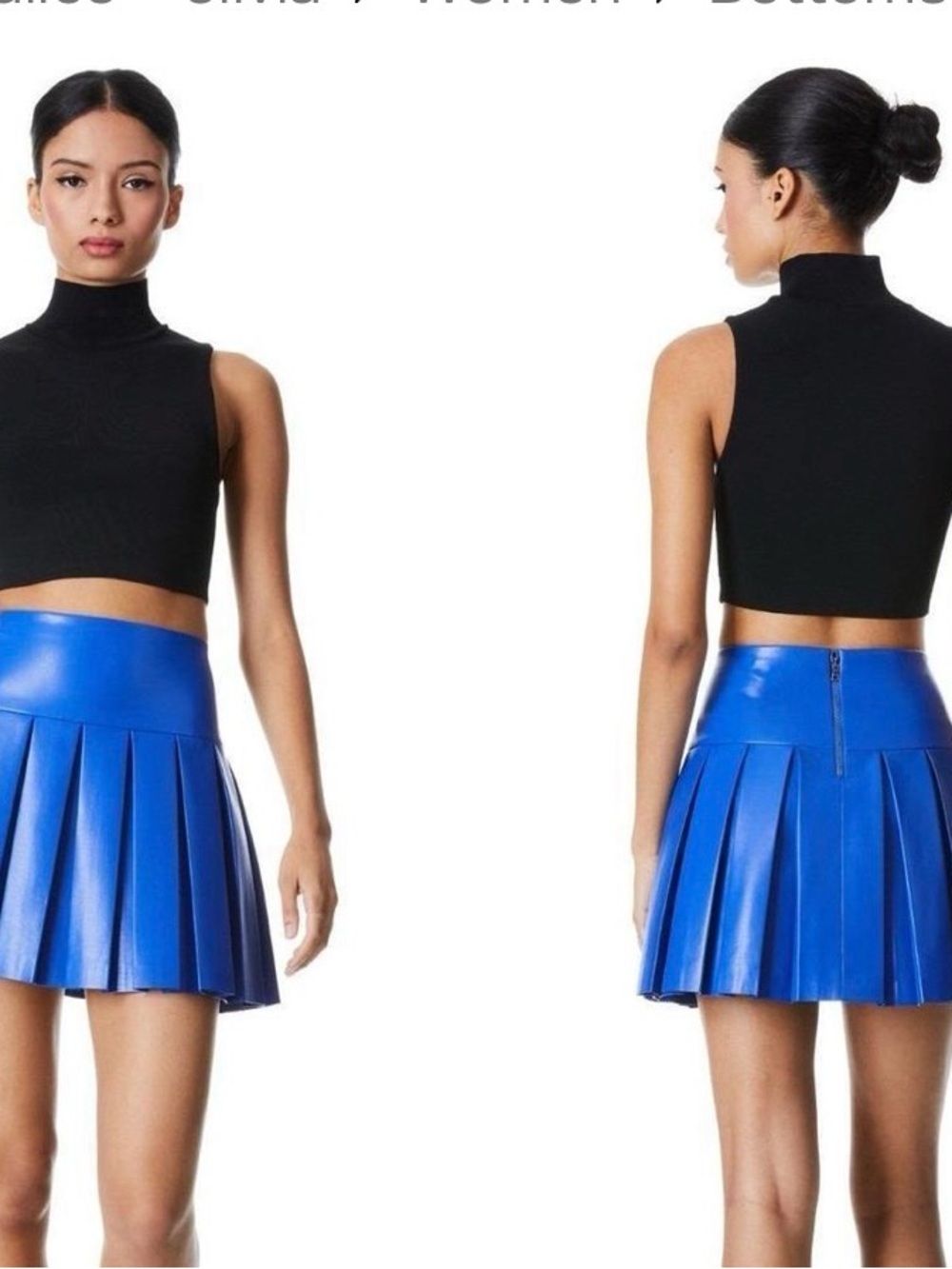 Alice + Olivia Faux Leather Mini Skirt